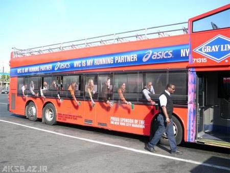 تبلیغات هوشمند روی اتوبوس Www.AksBaz.IR