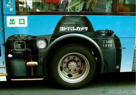 تبلیغات هوشمند روی اتوبوس Www.AksBaz.IR
